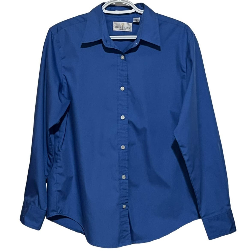 Bill Blass Premium Women's Wrinkle Free Long Sleeve Button Down Blouse Size M‎
